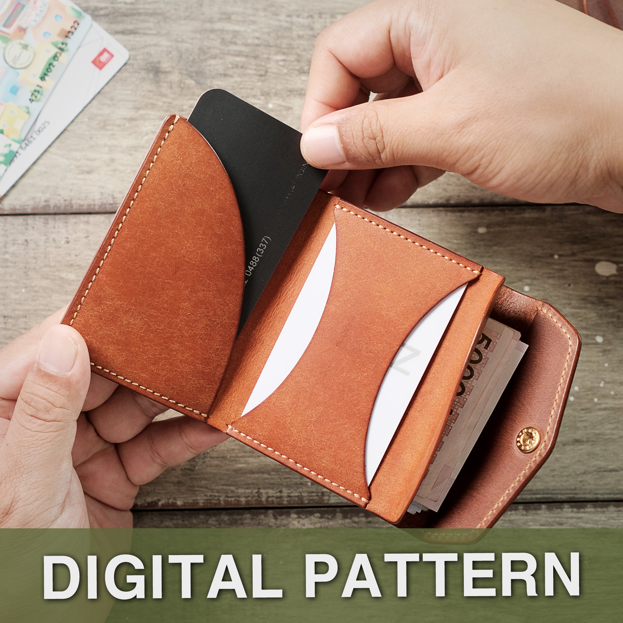 2 pocket Cash Wallet - Pattern