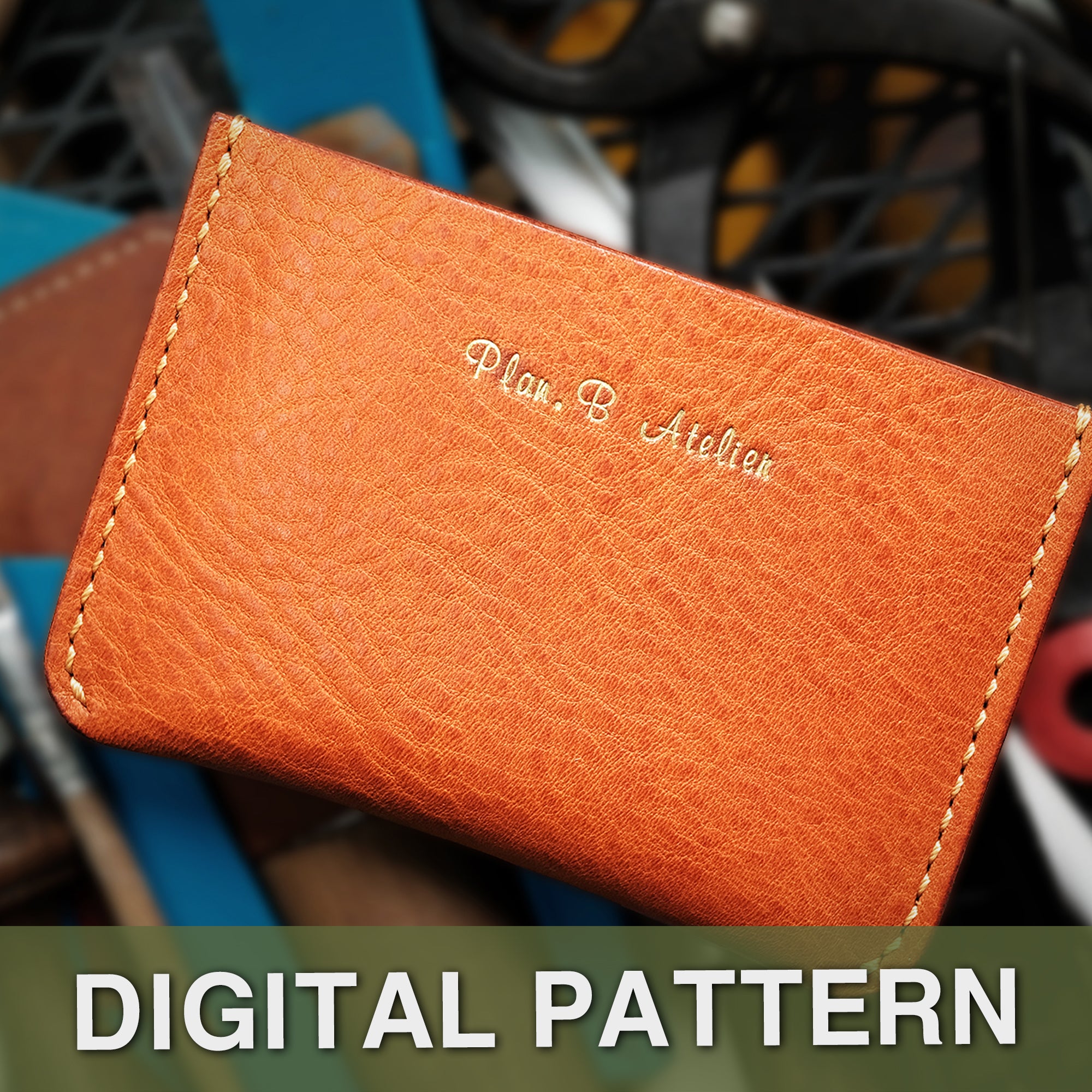 Front view of the Minimalist Wallet with debossed details, highlighting the elegant stamped design.