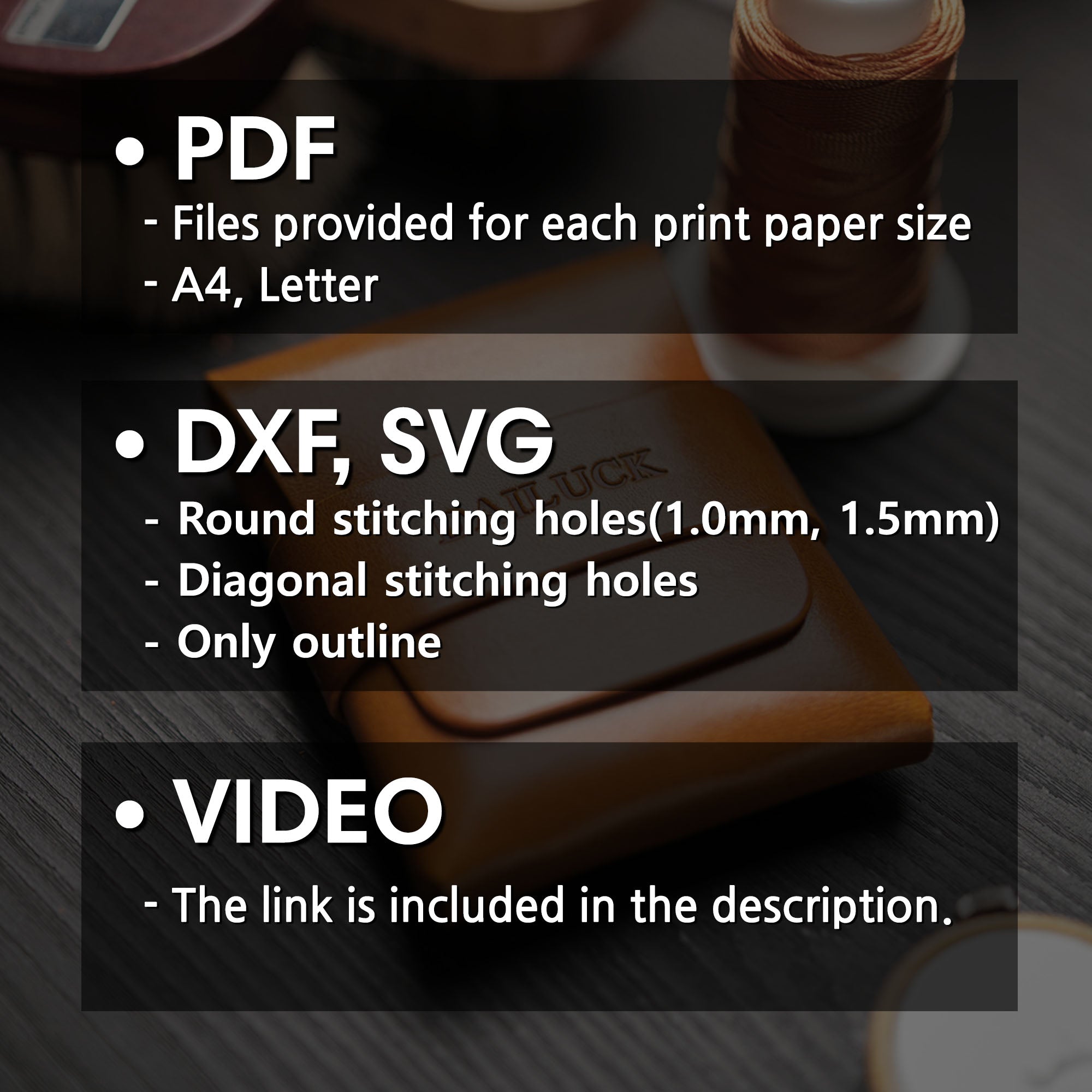 Vertical Flap Card Holder 01 - Pattern