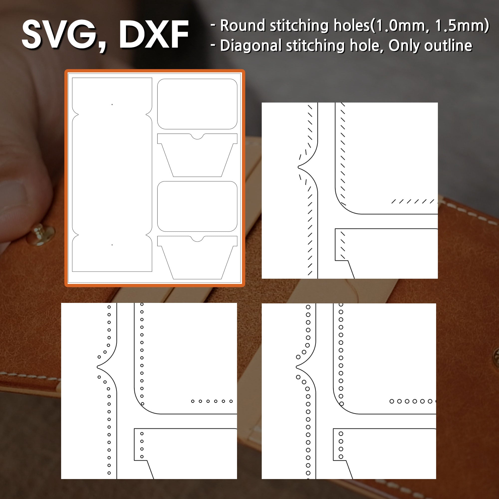 Small Bi-fold Wallet with 6 Pocket - Pattern