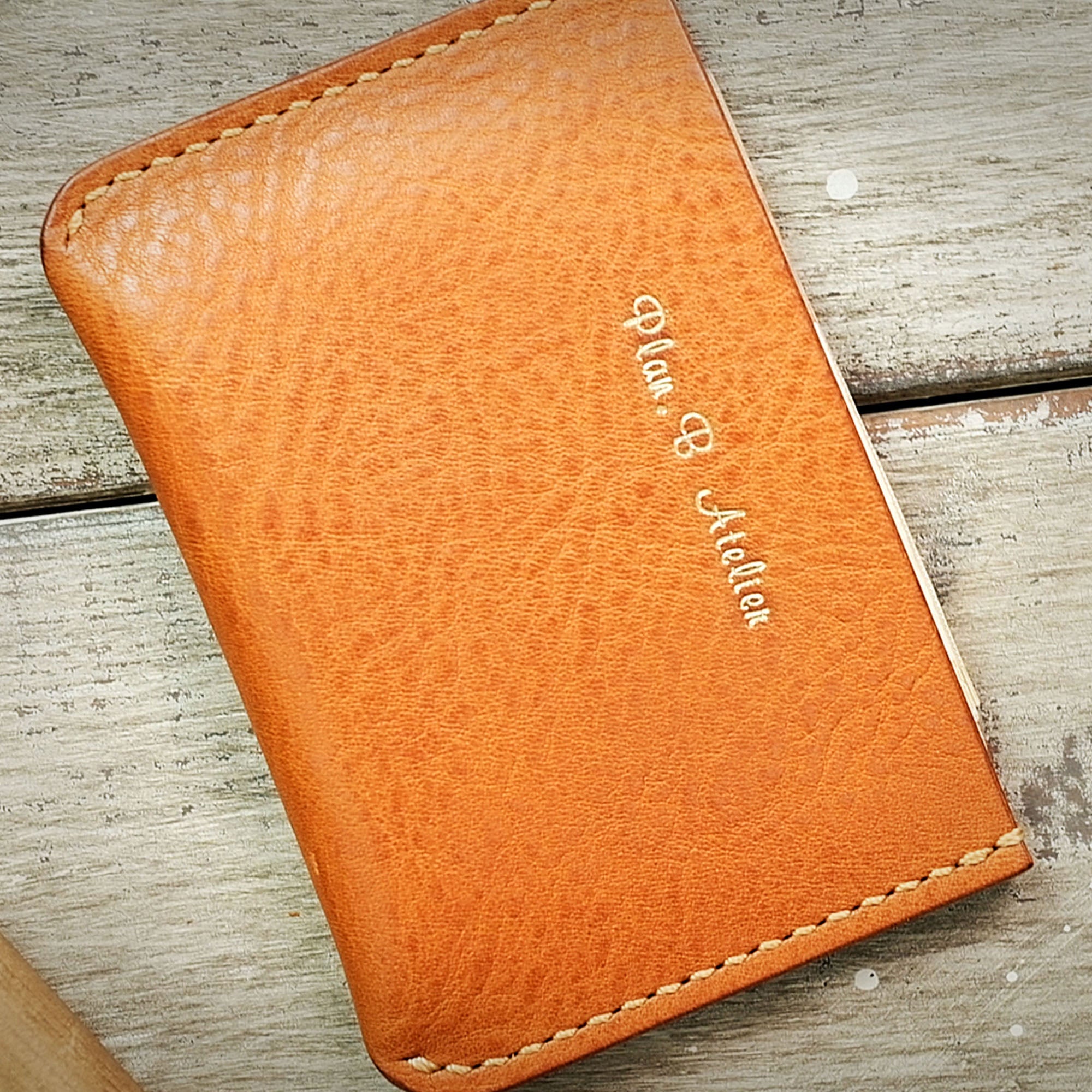 Front view of the Minimalist Wallet, showcasing its simple and compact design.