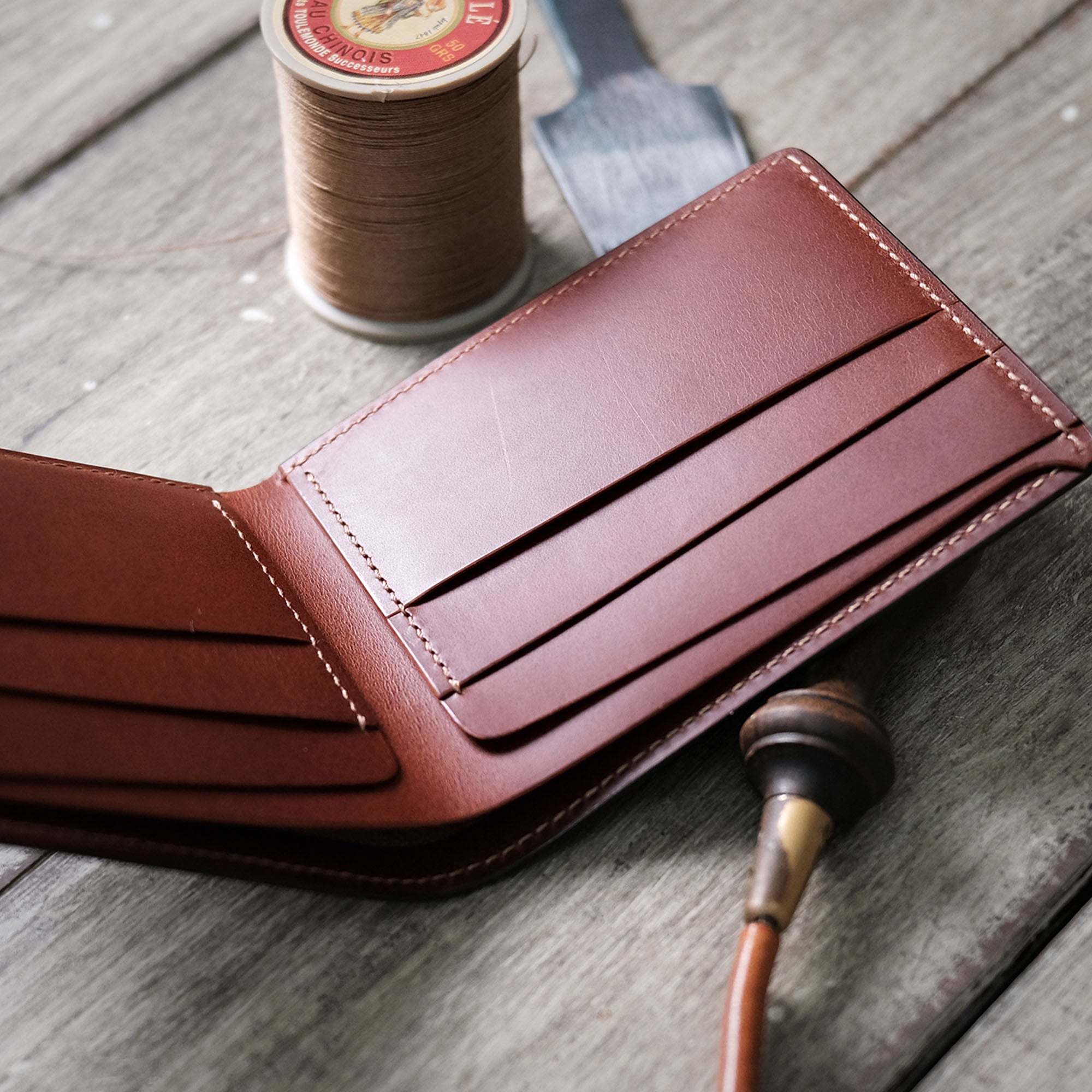 Close-up view of the Billfold Wallet, clearly showing the pocket shapes and arrangement.