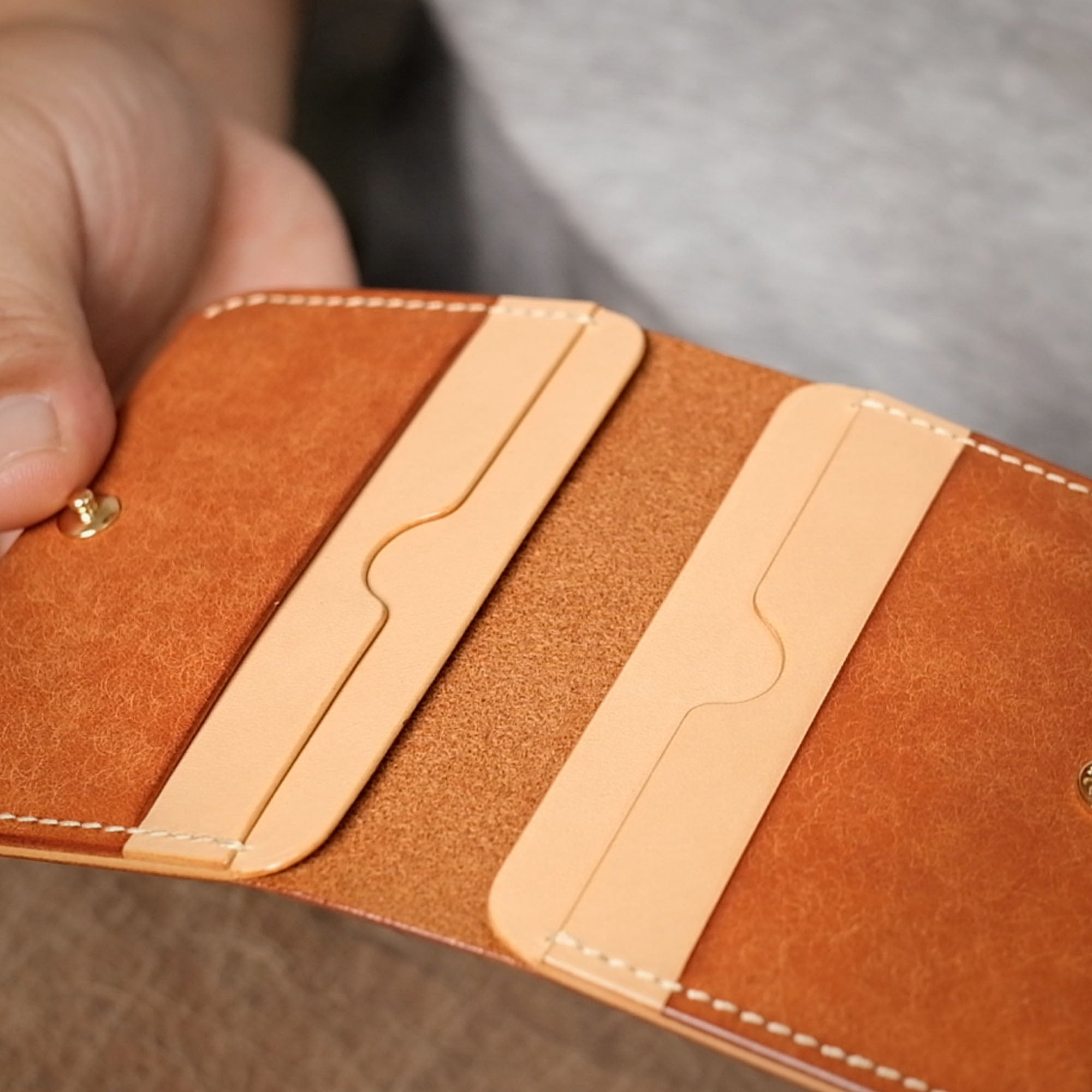 Second interior view of the 6 Pocket Wallet, displaying organized pocket layout for cards and cash.