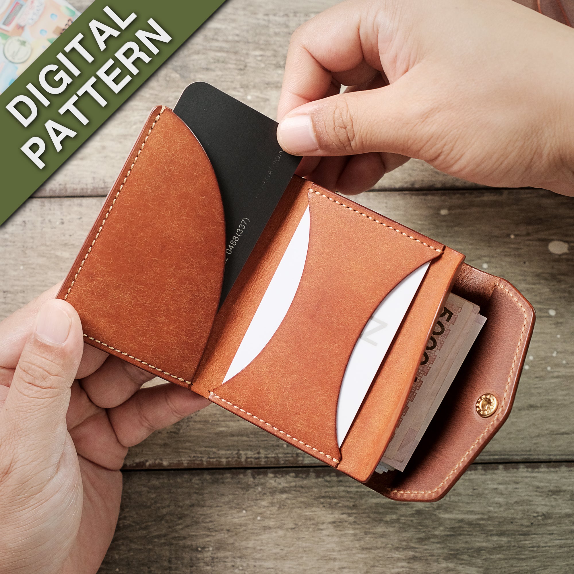 2 pocket Cash Wallet - Pattern