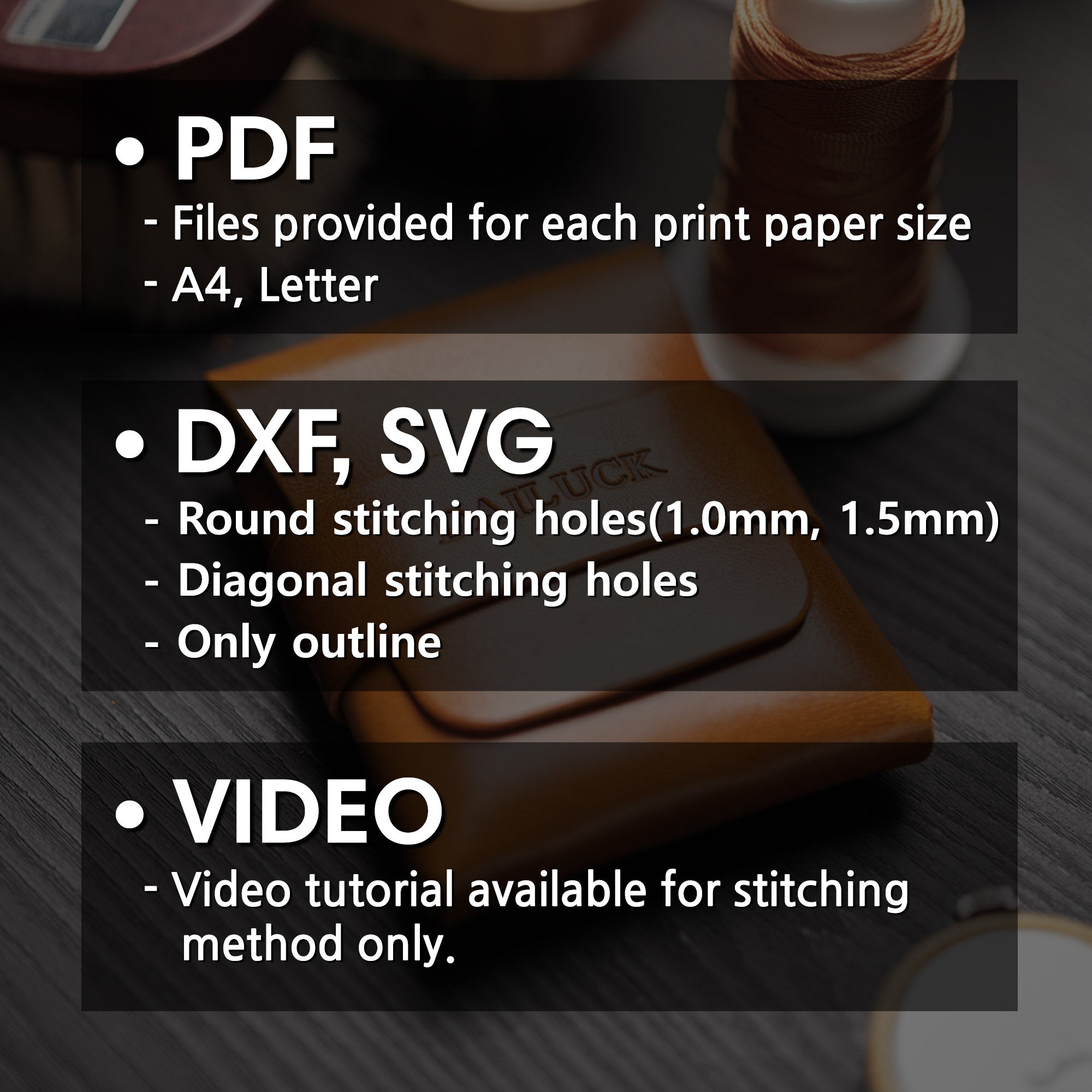 Vertical Flap Card Holder 01 - Pattern