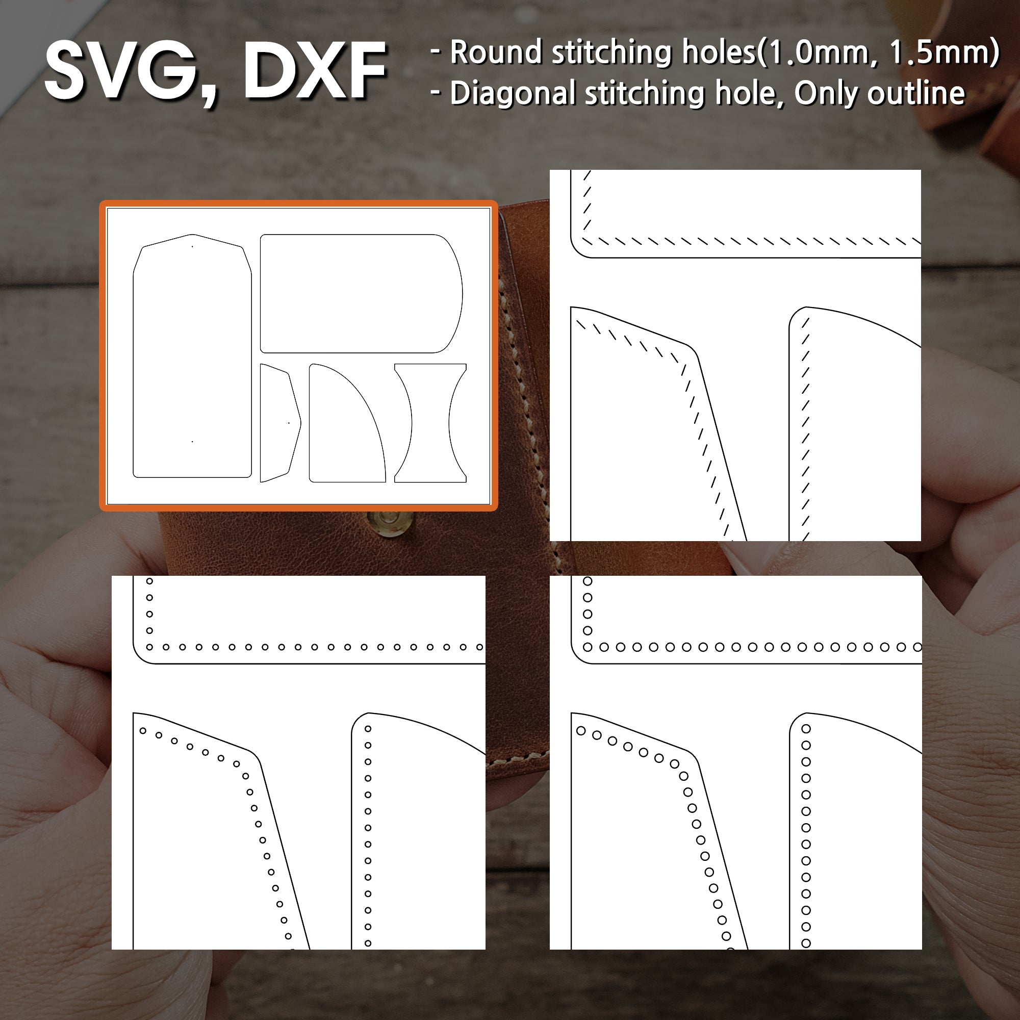 2 pocket Cash Wallet - Pattern