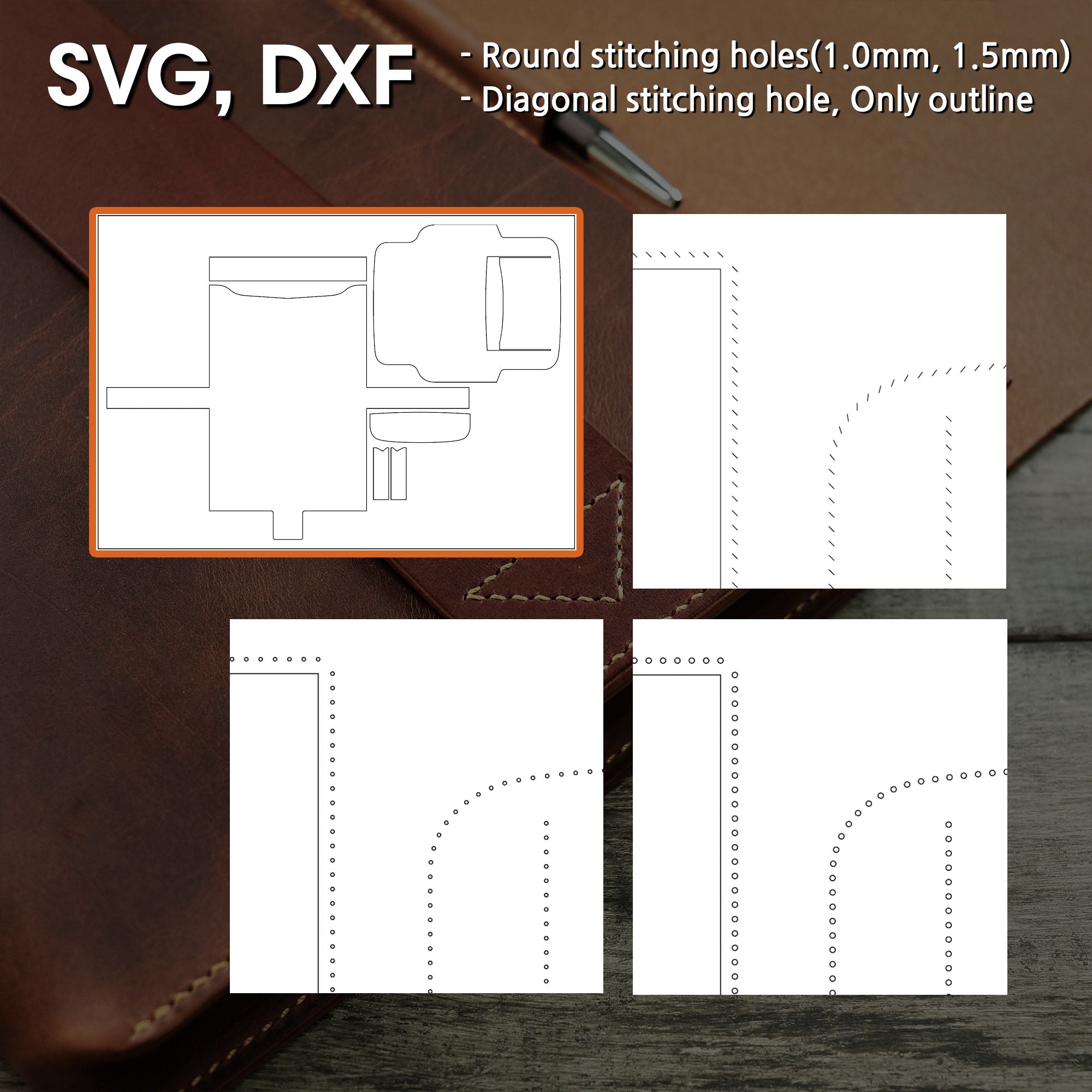 Document Clutch, Briefcase (A4) - Pattern