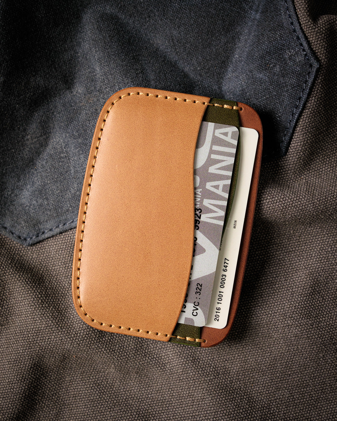 Wavy Edge Card Holder - Buttero Leather
