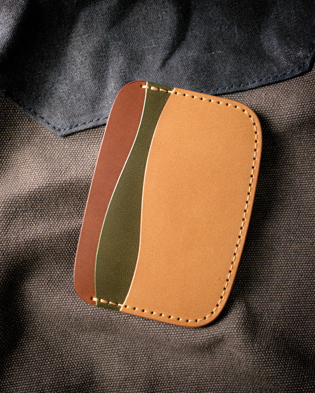 Wavy Edge Card Holder - Buttero Leather